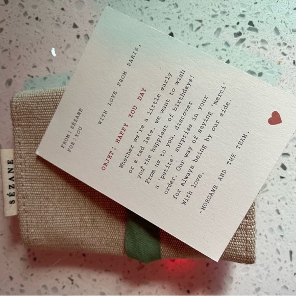 NWOT Host Pick Sézane Paris Linen Mini Wallet - Picture 5 of 5